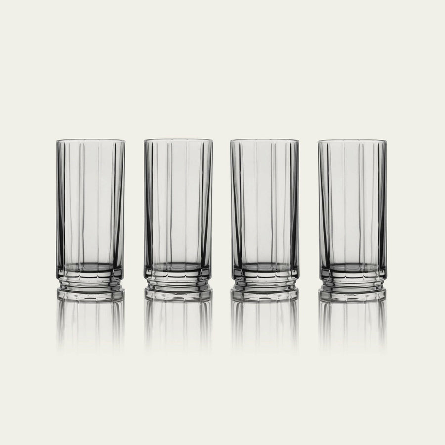 Elegant highball glasses set, perfect for serving cocktails and refreshing beverages in style