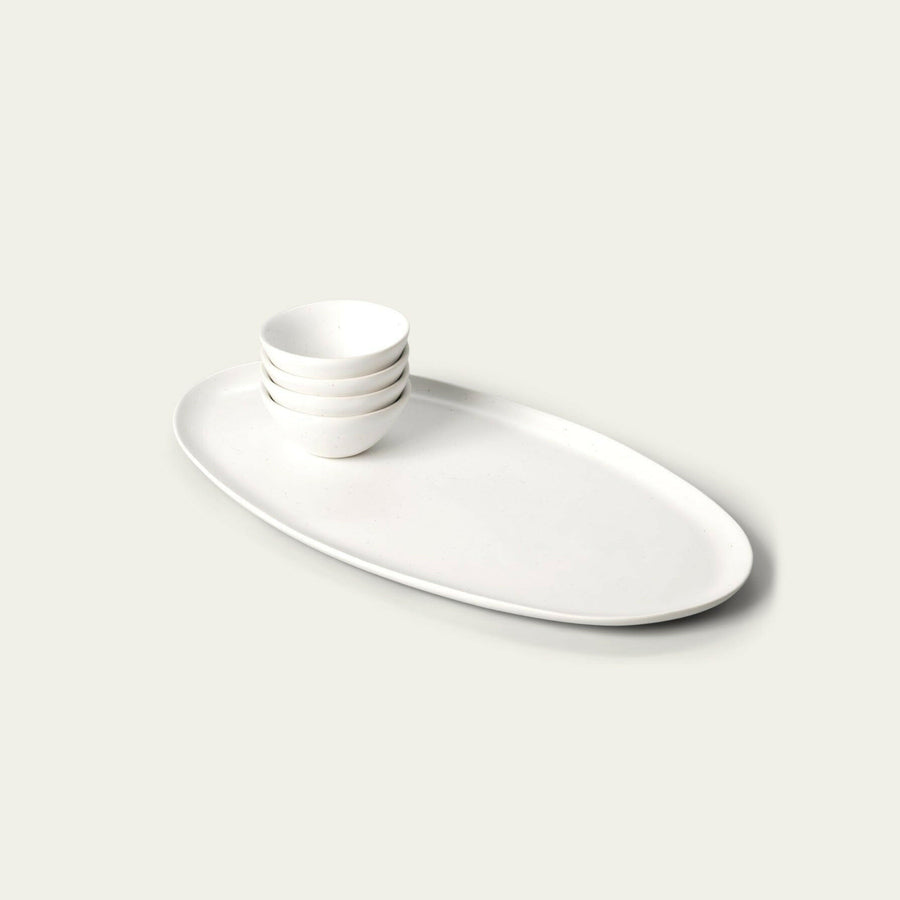 Elegant serving platter showcasing an exquisite arrangement for formal dining occasions, enhancing culinary presentation.