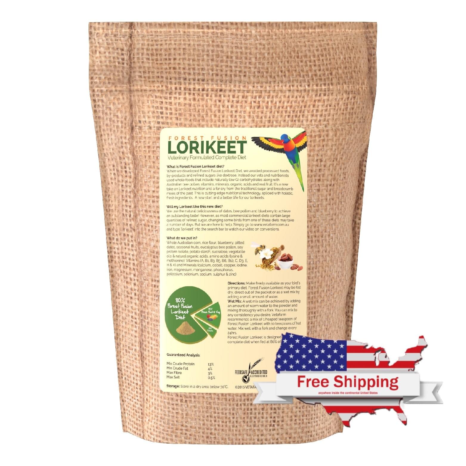 Forest Fusion Lorikeet (Vetafarm) Premium Lorikeet Food lorikeet food - additional view 2